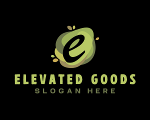 Green Natural Letter E logo design