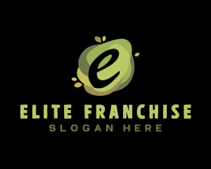 Green Natural Letter E logo design