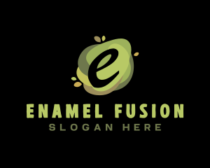 Green Natural Letter E logo design