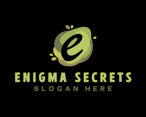 Green Natural Letter E logo design