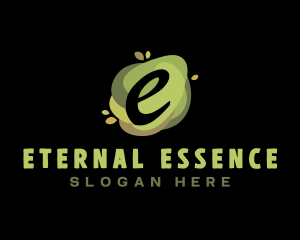 Green Natural Letter E logo design