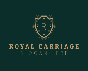 Royal Shield Wreath logo design