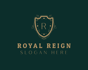 Royal Shield Wreath logo design