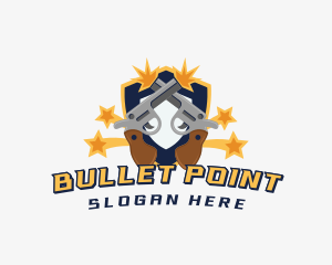 Pistol Gun Firearms logo design