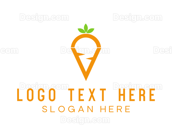 Fresh Carrot Vegetable Logo