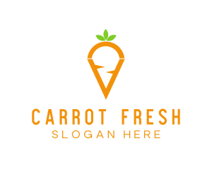 Fresh Carrot Vegetable logo design