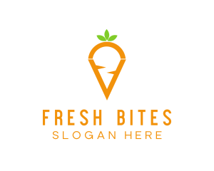 Fresh Carrot Vegetable logo design