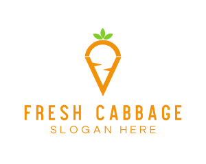 Fresh Carrot Vegetable logo design