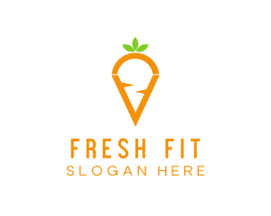 Fresh Carrot Vegetable logo design