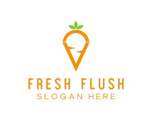 Fresh Carrot Vegetable logo design