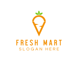 Fresh Carrot Vegetable logo design