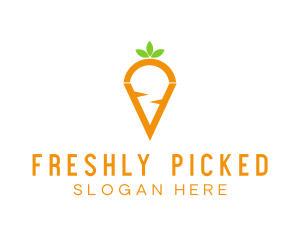 Fresh Carrot Vegetable logo design