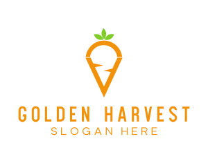 Fresh Carrot Vegetable logo design