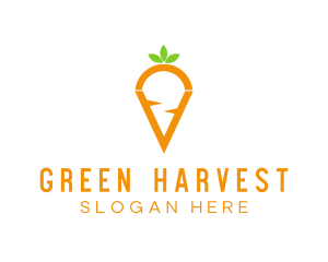 Fresh Carrot Vegetable logo design