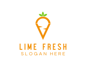 Fresh Carrot Vegetable logo design