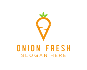 Fresh Carrot Vegetable logo design