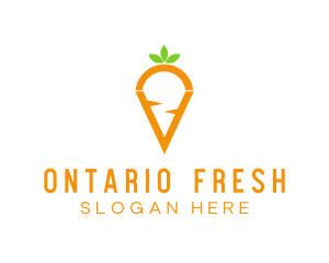 Fresh Carrot Vegetable logo design