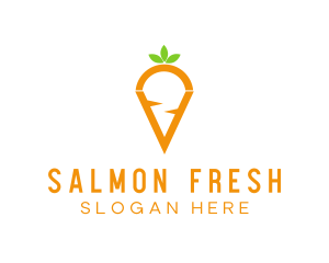 Fresh Carrot Vegetable logo design