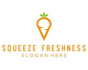 Fresh Carrot Vegetable logo design