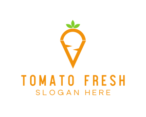 Fresh Carrot Vegetable logo design