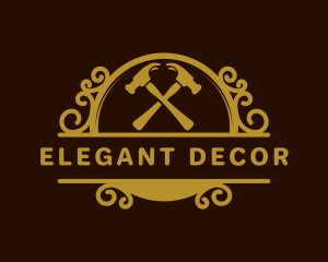 Ornamental Carpentry Hammer logo design