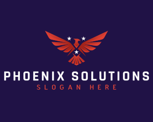 Patriotic Eagle Wings logo design