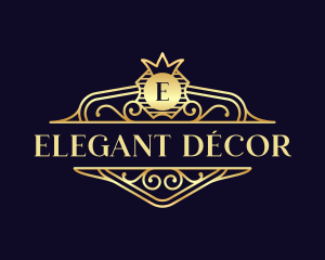 Crest Crown Decorative logo design