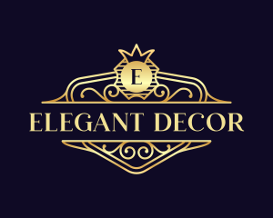 Crest Crown Decorative logo design