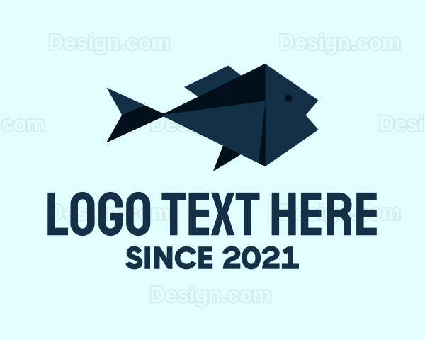 Fish Origami Craft Logo