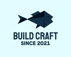 Fish Origami Craft logo design