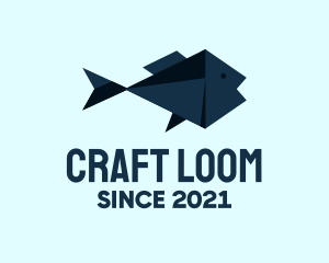 Fish Origami Craft logo design