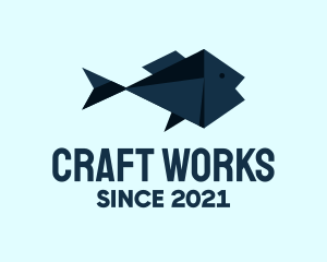 Fish Origami Craft logo design