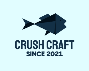 Fish Origami Craft logo design