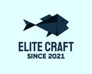 Fish Origami Craft logo design