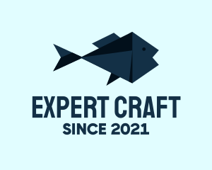 Fish Origami Craft logo design