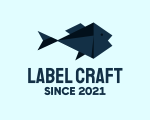 Fish Origami Craft logo design