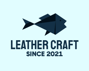 Fish Origami Craft logo design