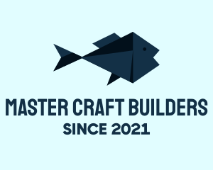 Fish Origami Craft logo design