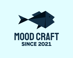 Fish Origami Craft logo design