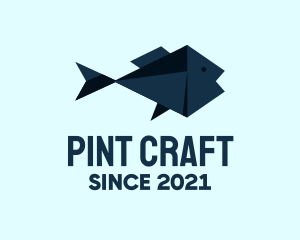 Fish Origami Craft logo design