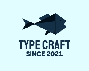 Fish Origami Craft logo design