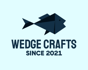 Fish Origami Craft logo design