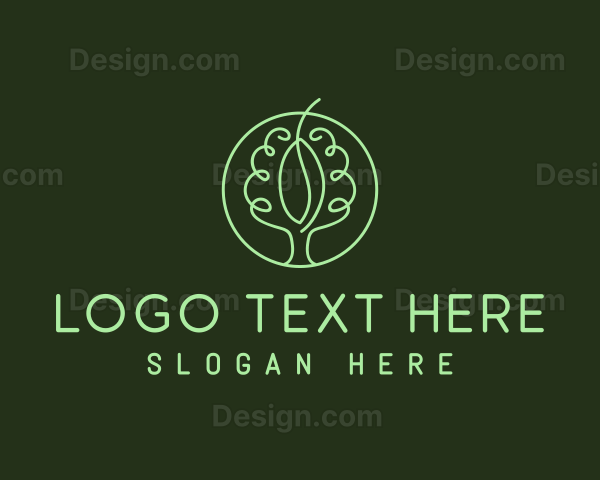 Green Minimalist Tree Logo