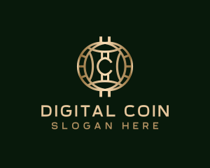 Cryptocurrency Digital Tech logo design