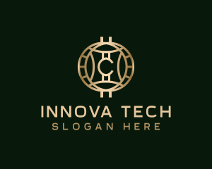 Cryptocurrency Digital Tech logo design