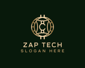 Cryptocurrency Digital Tech logo design