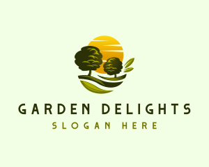 Landscape Nature Tree logo design