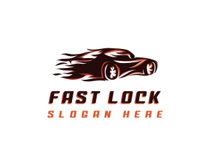 Fast Fire Car logo design