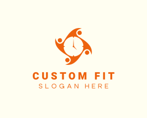 Fitness Community Clock logo design