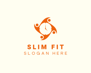 Fitness Community Clock logo design